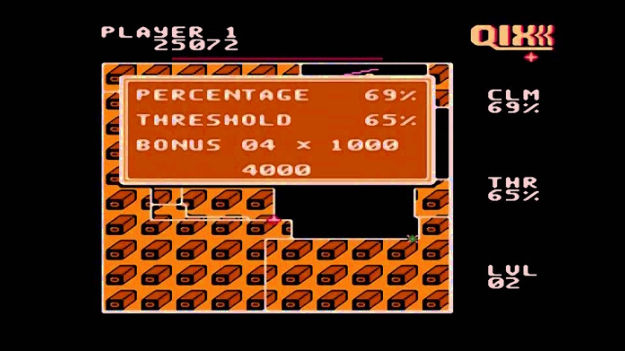 Qix (NES) Gameplay