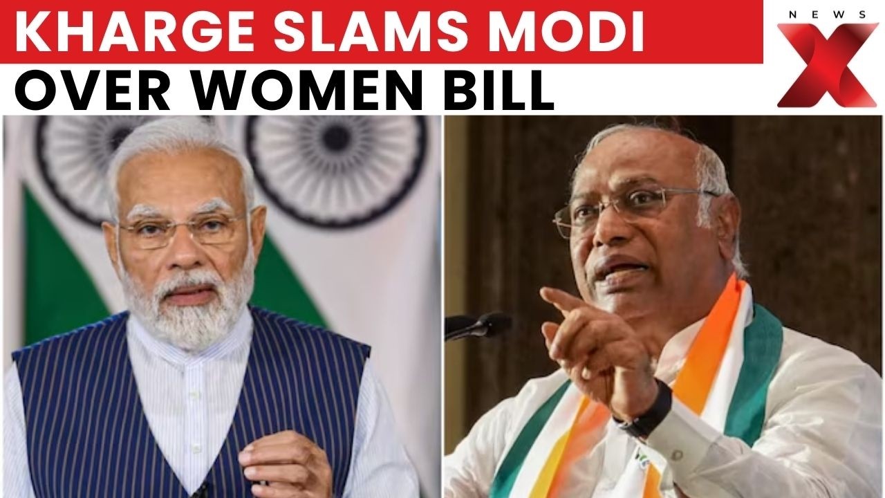 Mallikarjun Kharge Slams Narendra Modi Over Women&rsquo;s Bill Timing | Latest News | NewsX