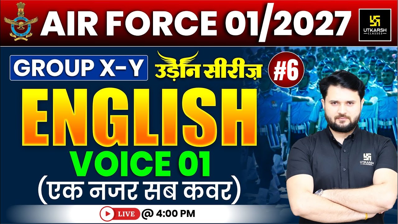Airforce 01/2027 English 6 | VOICE LIVE 🚀 | Group X & Y | उड़ान सीरीज़ | Vikas Sir