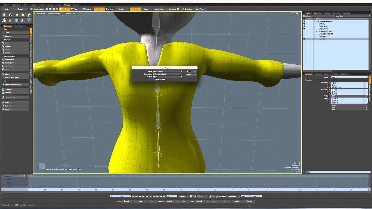 Creating and Editing Joints in modo 601