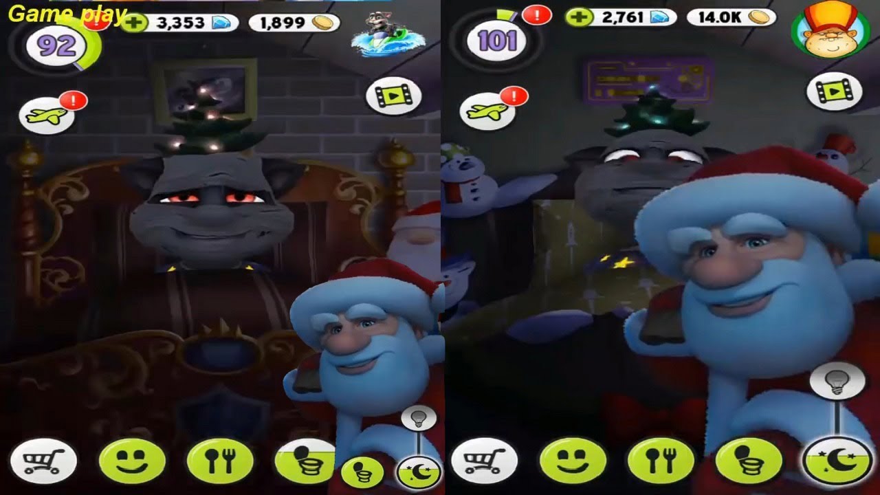 My Talking Tom Little VS large level 92 VS level 101 Gameplay