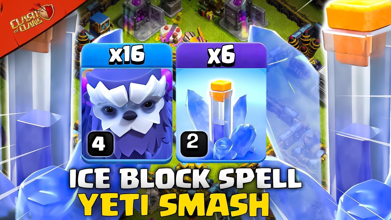 16 Mass Yeti + Ice Block Sepll = WIN EVERY TIME | Th14 Attack Strategy | Clash of Clans