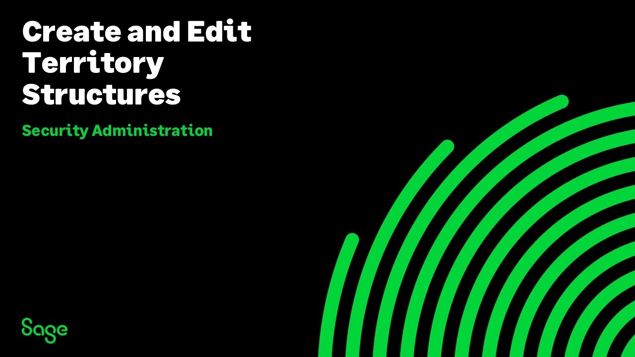 Sage CRM: Create and Edit Territory Structures