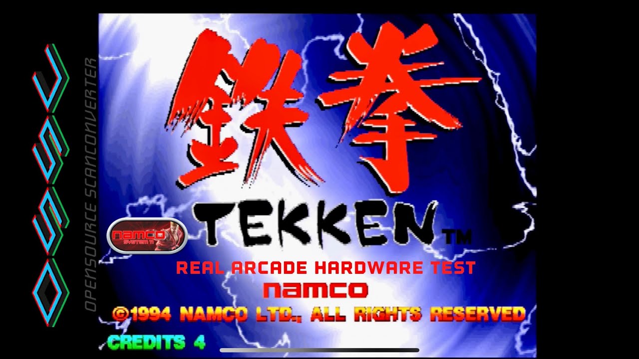 Tekken real arcade hardware OSSC test Namco system 11 HD 60 FPS
