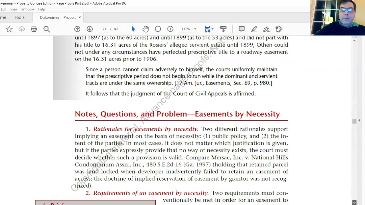 Chapter 10, Lecture 4   Easements by Necessity pp  508 16