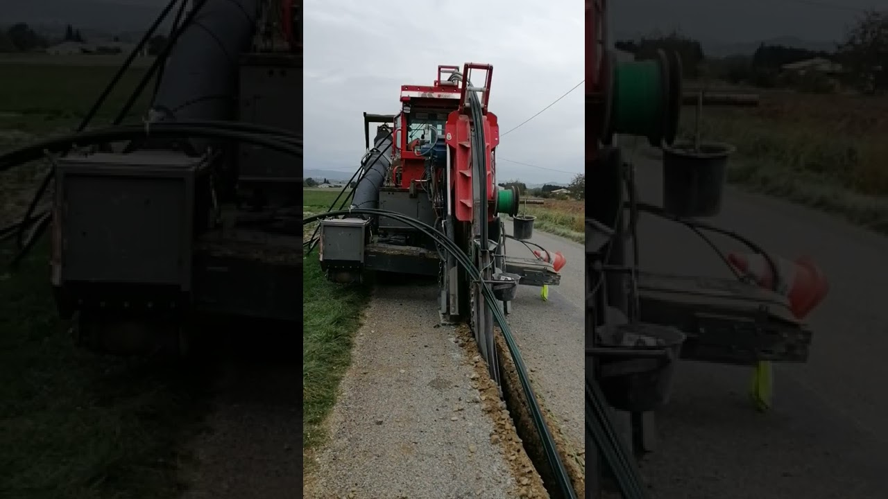 Chantier Montmeyran Fibre optique