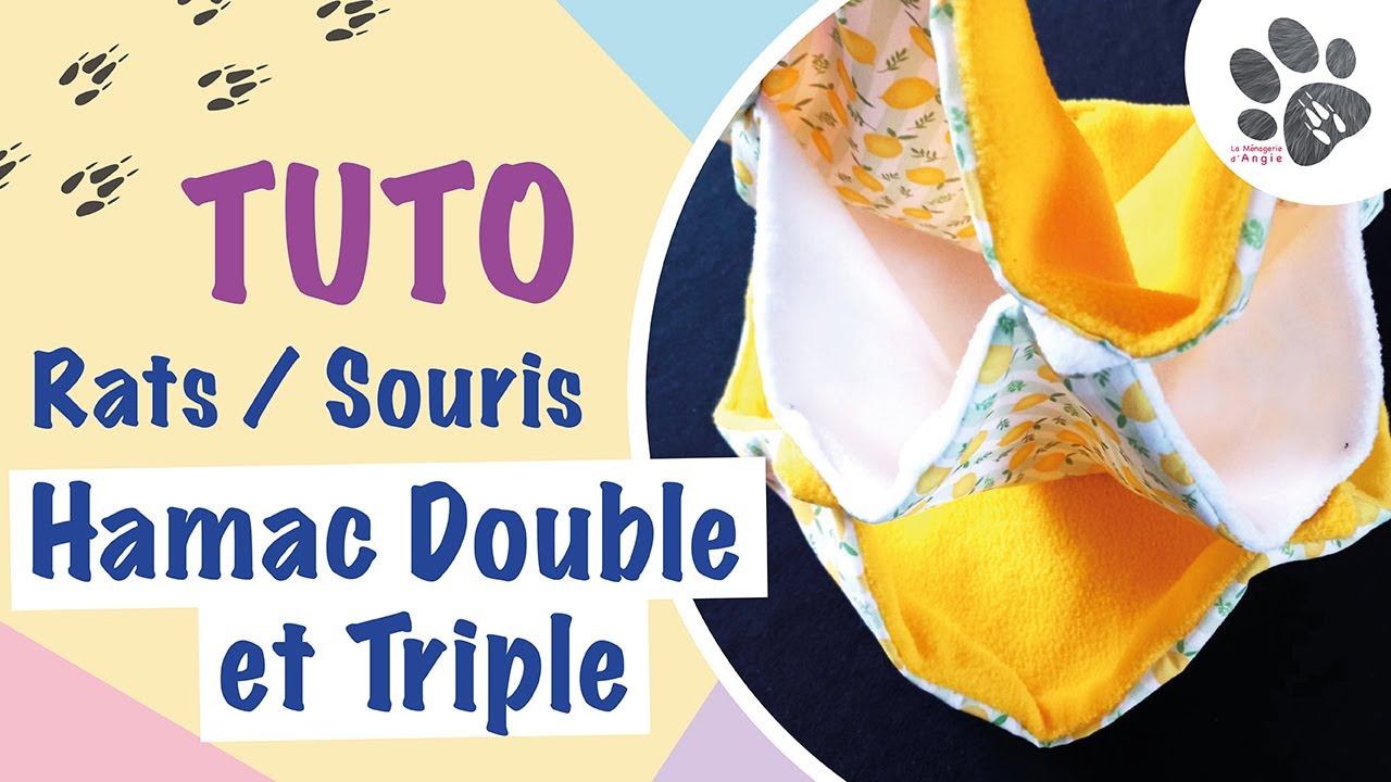 Fabriquer Un Hamac Double Triple Pour Rat / Souris - DIY Accessoire Tissu Rongeur - Dodo Tuto n°2