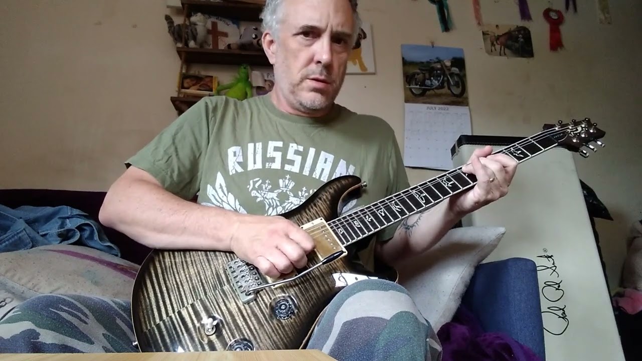 PRS custom 24, 25th anniversary 10 top from 2010 charcoal burst