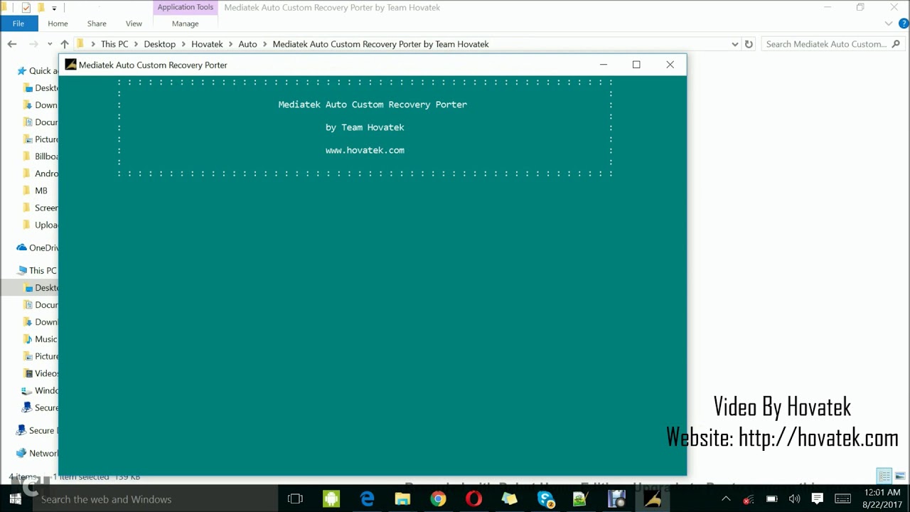 Mediatek Auto Custom Recovery Porter by Team Hovatek