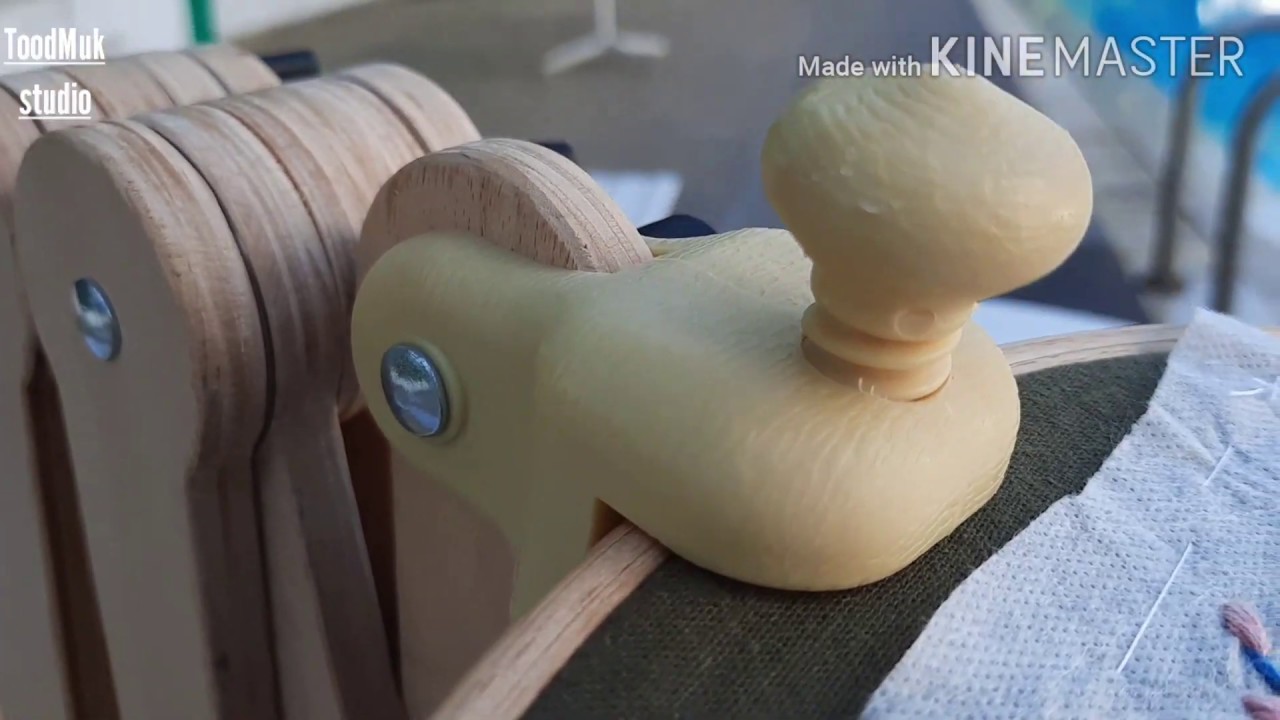 วิธีใช้สะดึงขาตั้งไซส์ใหญ่ how to use XL nurge stand for embroidery