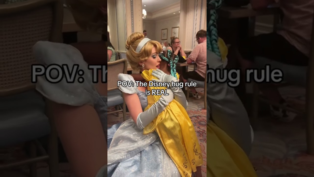 Kids happily meet their favorite disney characters 🥹❤️this little imaginary world is so beautiful