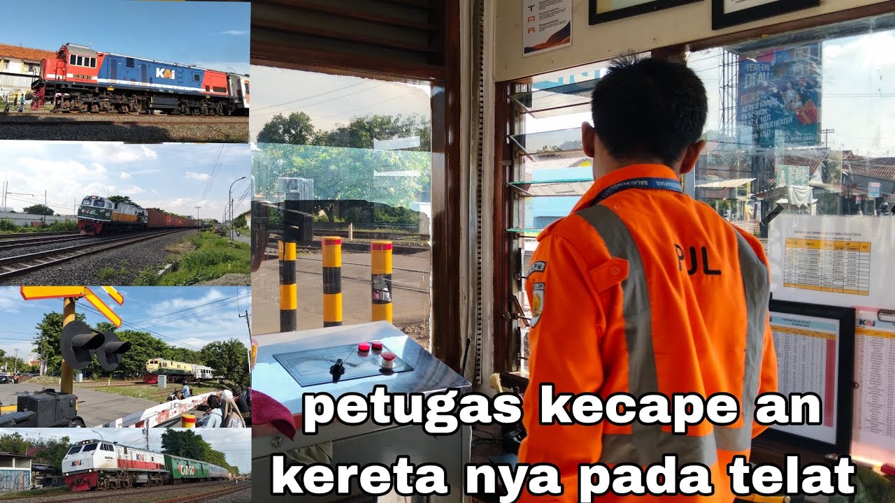 TOP MOMENT ‼️ NONTON RAMAINYA KERETA API TALAT DI JPL 213 TEGAL 