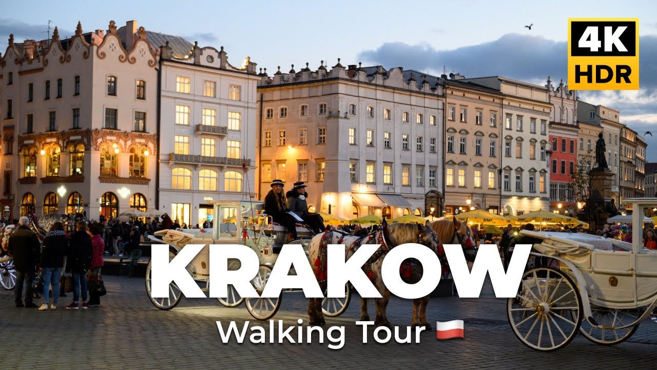 🇵🇱 Rainy Day Walking Tour: Krakow, Poland in 4K HDR 🌧️🚶‍♀️