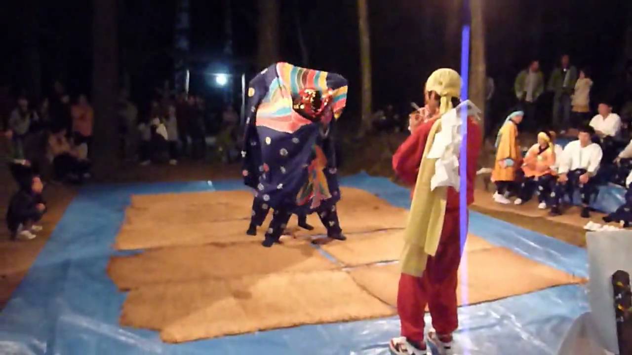 福石荒神社神楽獅子舞09の2