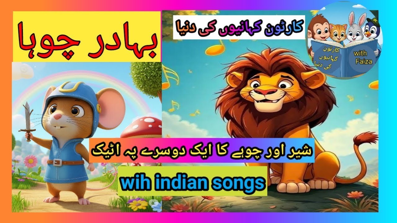 بہادر چوہا|شیراورچوہےکی دوستی|میوزکل کہانی|