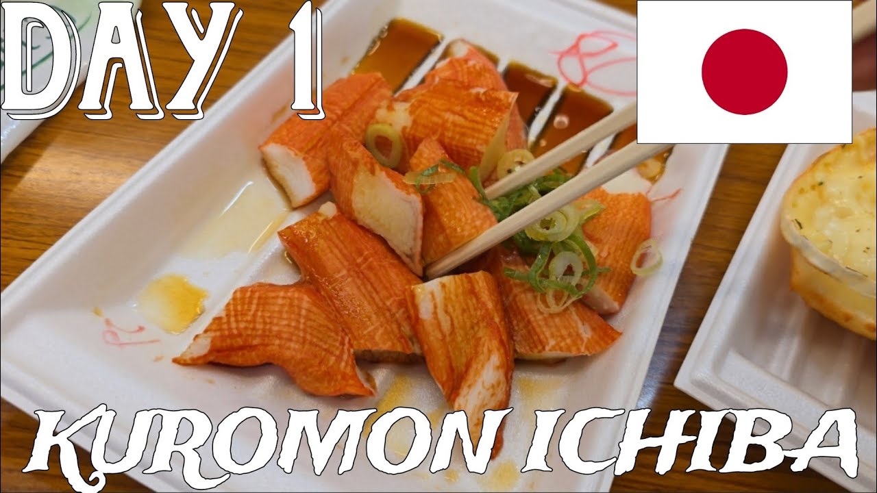 KUROMON ICHIBA | TRYING JAPANESE STREET FOOD - BEST CRAB STICK ! - OSAKA TRAVEL VLOG