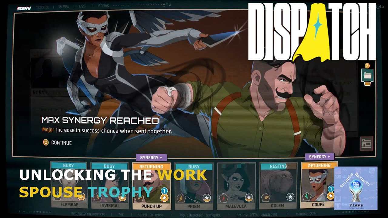 Игровой процесс Dispatch, часть 9 | Получение трофея «Рабочий супруг»
