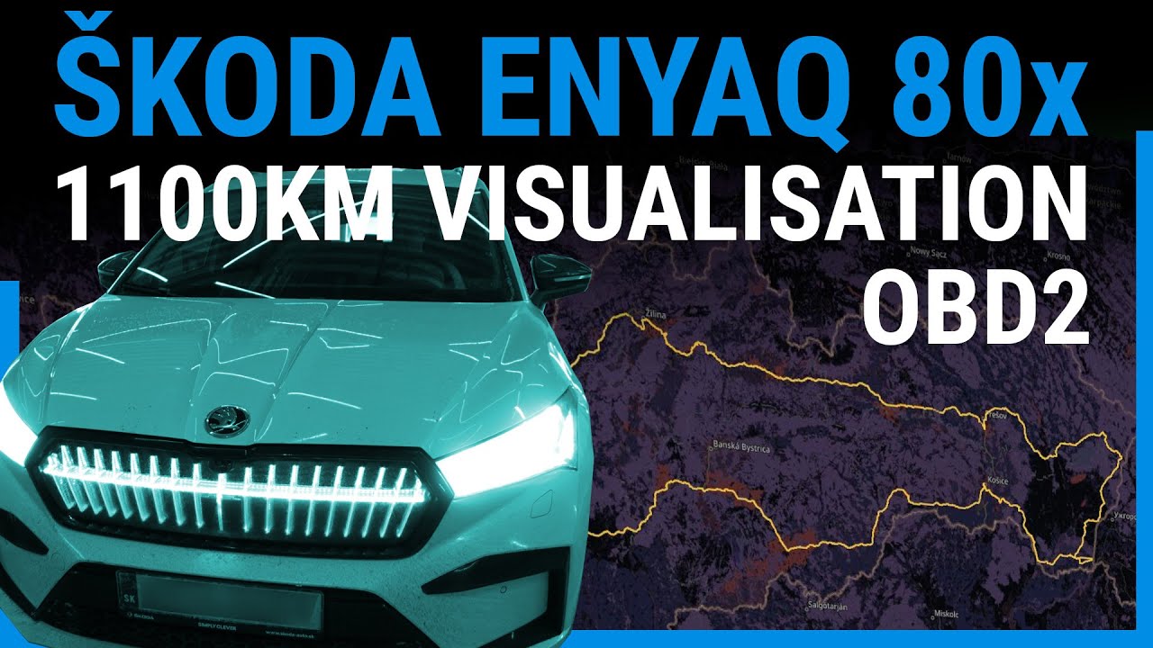 Škoda Enyaq iV Sportline 80x AWD | 1100km winter roadtrip visualisation