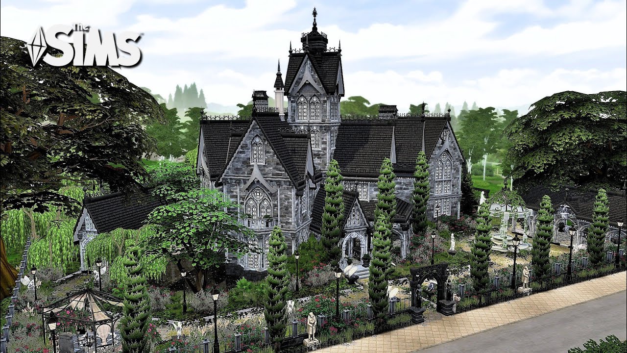 Dark Gothic Vampire Castle | The Sims 4 Speed Build | Exterior & House Build