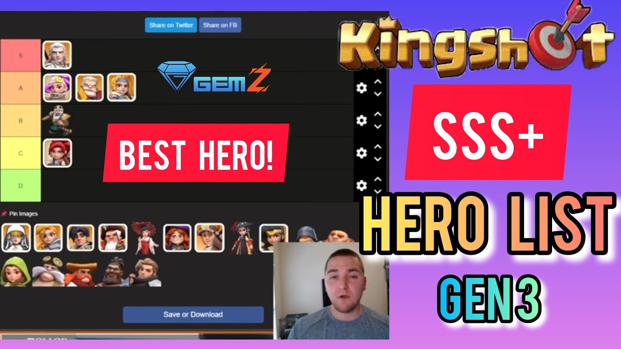 Kingshot Hero Tier List Gen 3 GemZ