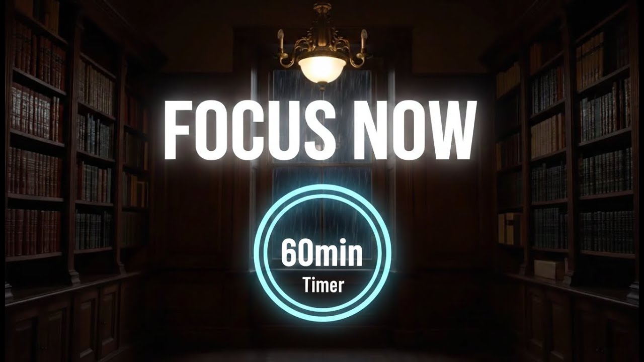 STOP Procrastinating 🕯️ 1 Hour Pure Concentration Timer (Study with Me ASMR)