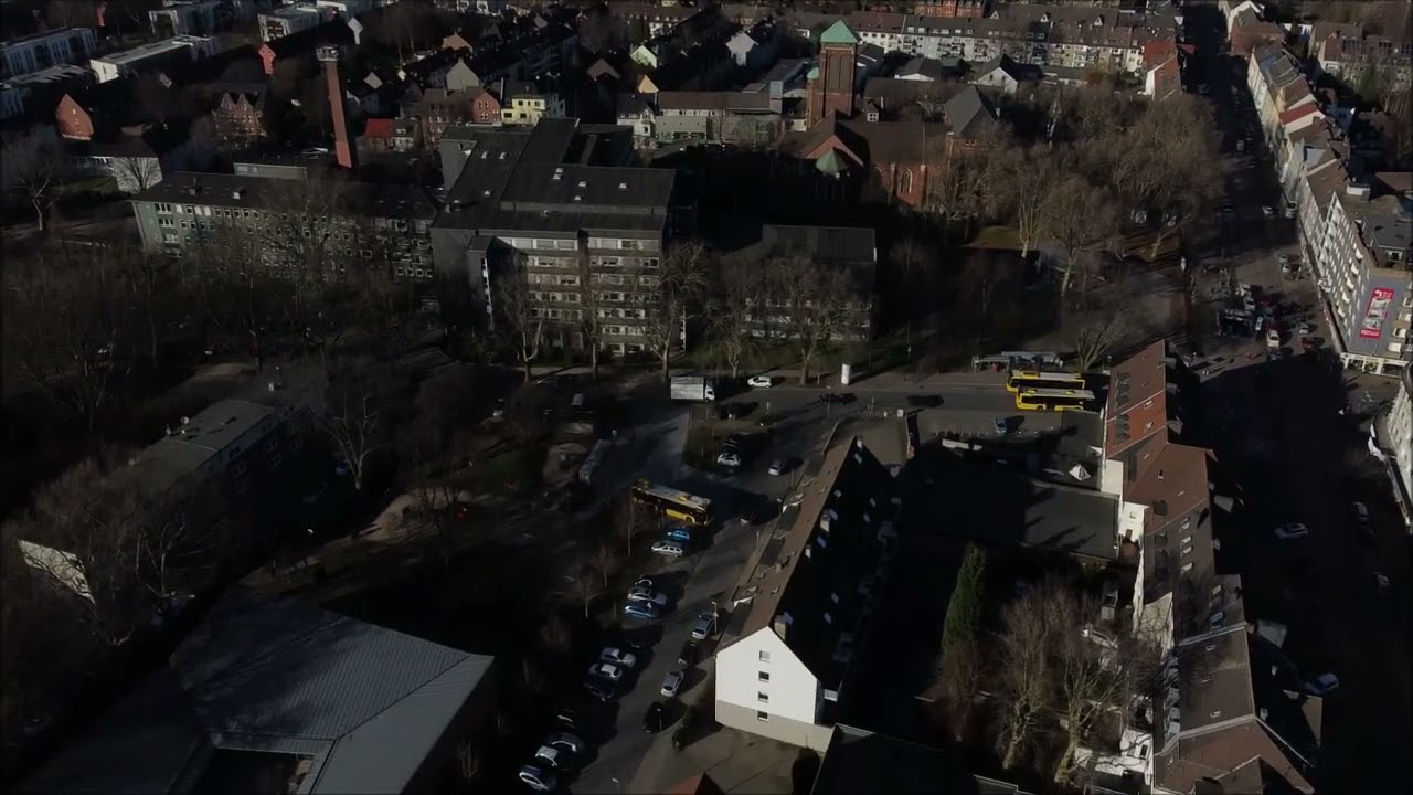 Stadt Essen   Alte Kirche Altenessen und Altenessen von oben mit der DJI Mini 2