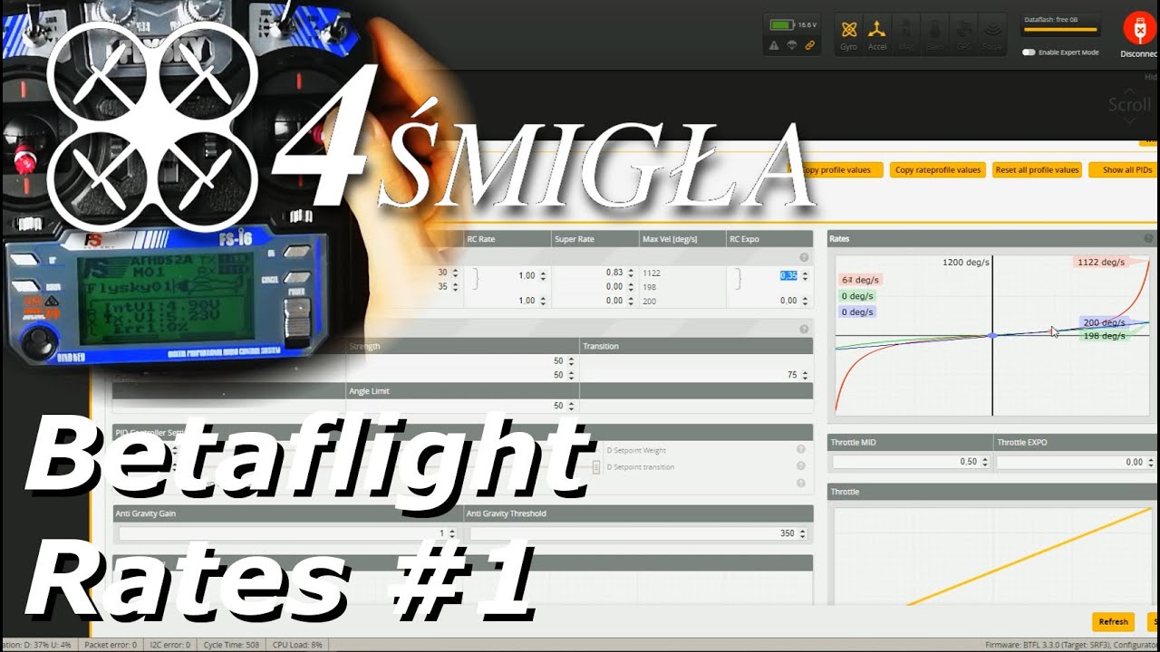 Betaflight - ustawiamy Rates cz.1