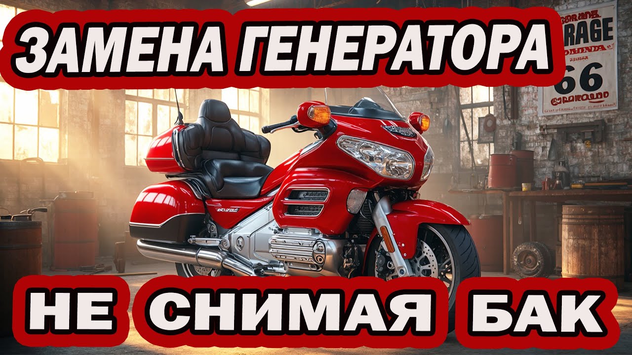 КАК заменить генератор  НЕ СНИМАЯ БАК голдвинг 1800.