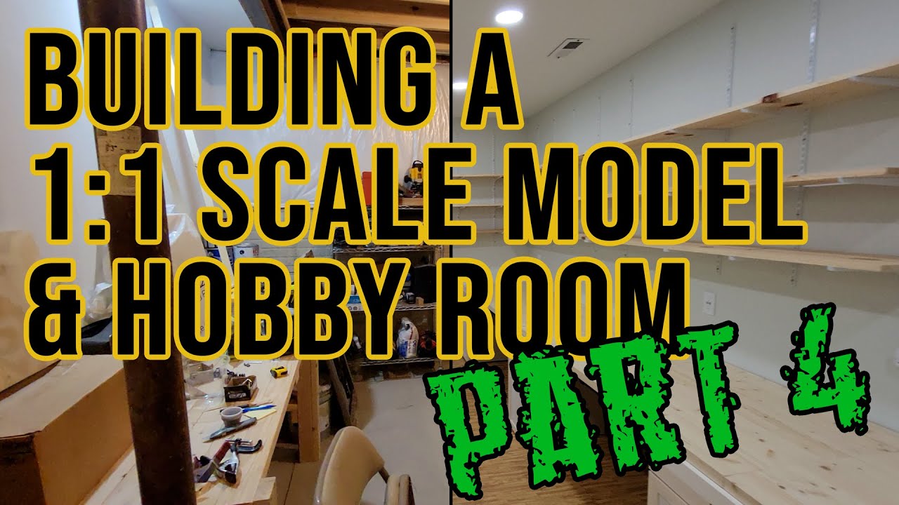 Building a 1:1 scale model & hobby room (Part 4 ) NEW scale model room in my basement!