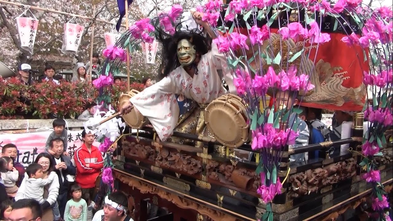 2016 遠州横須賀 三熊野神社大祭 「本楽 」 宮前　おかめ　ひょっとこ　般若　烏天狗