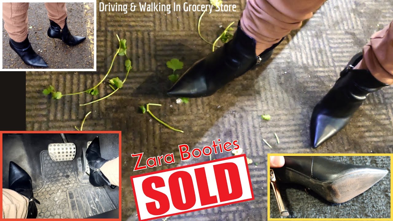 Driving & Walking In Grocery Store Wearing My Zara Work Boots | Shoes SOLD