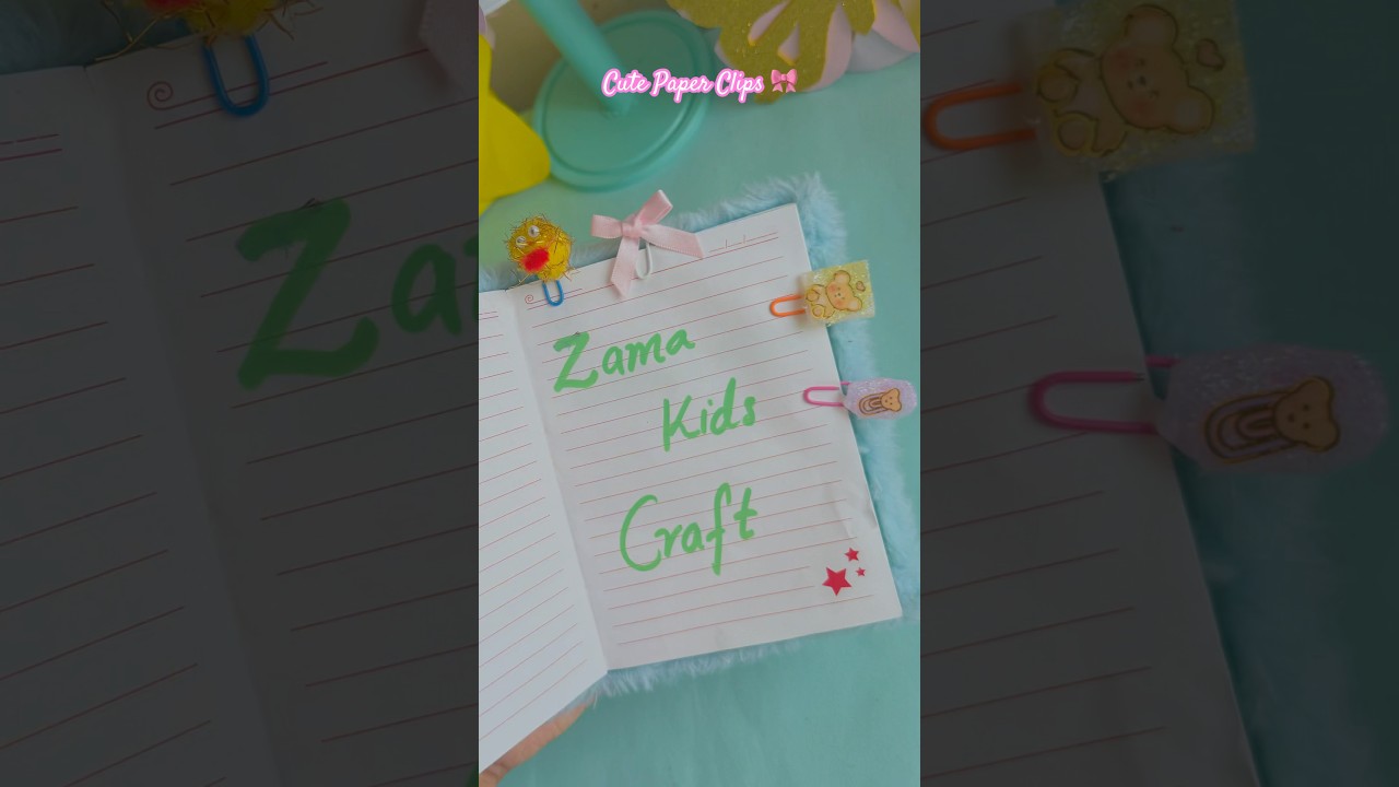 🎀Diy Cute Paper Clip bookmark #paperclips #papercrafts #cute #shortsfeed #shortvideo #diycrafts