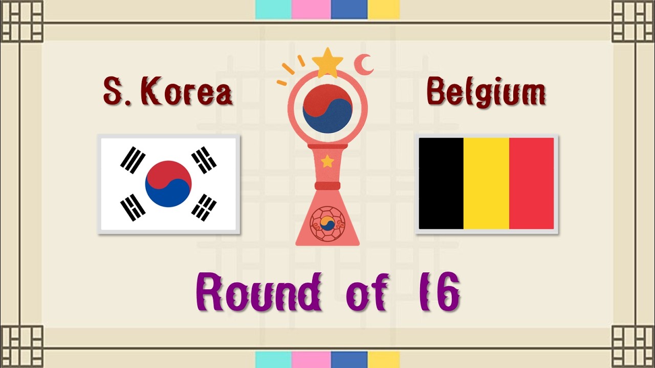South Korea vs Belgium | Round of 16 | 7th World Cup South Korea | PES2021
