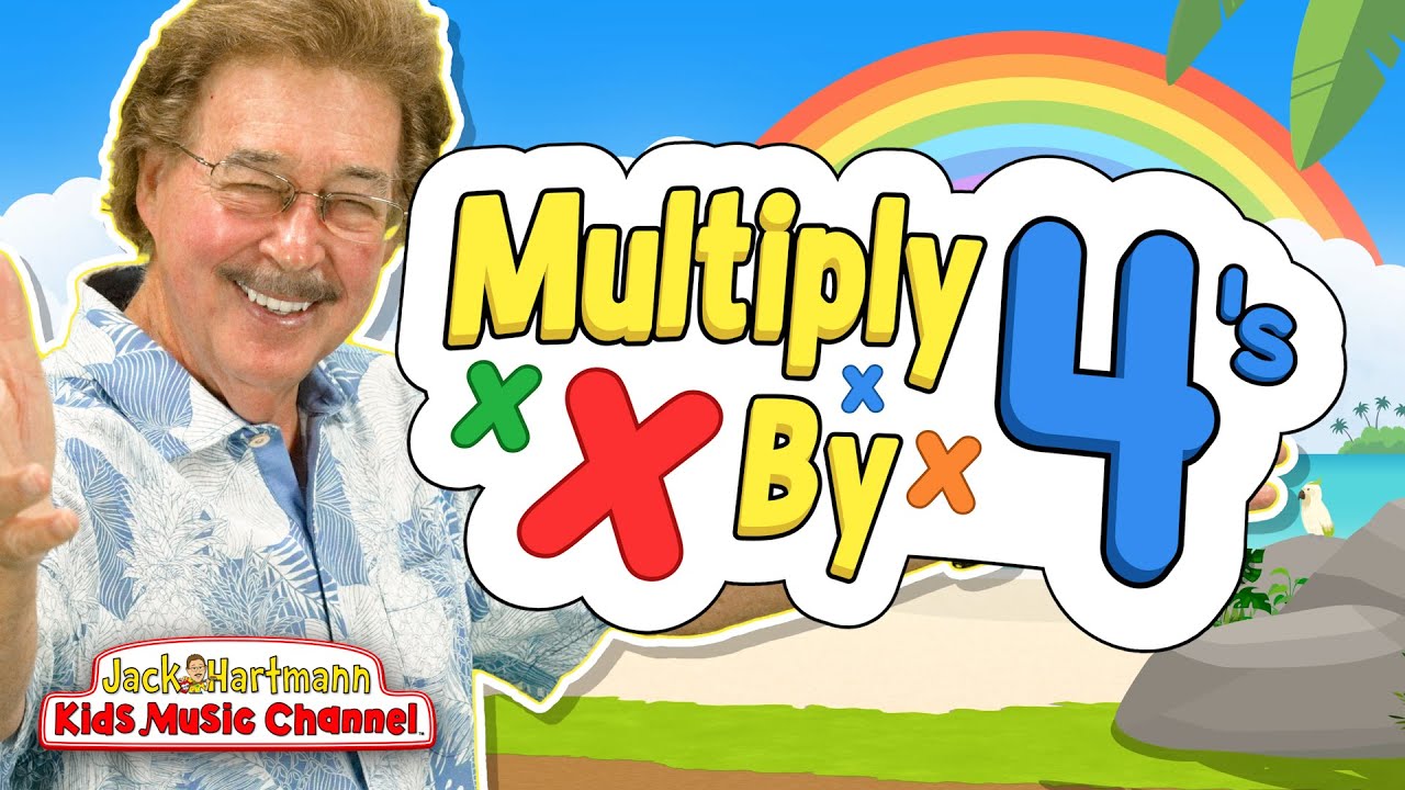 Multiply by 4's! | Multiply By Music | Jack Hartmann
