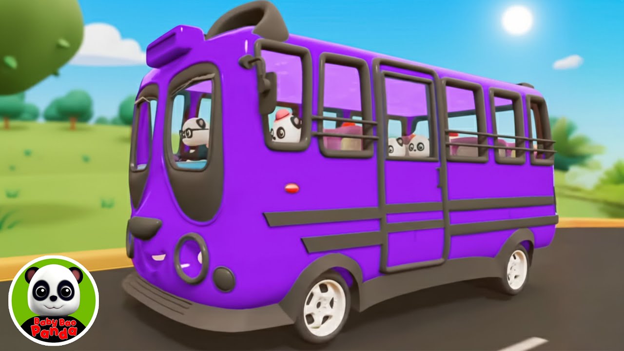 Baby Bao Panda Roues sur le Bus, Préscolaire Chanson | Véhicules Rimes pour Enfants