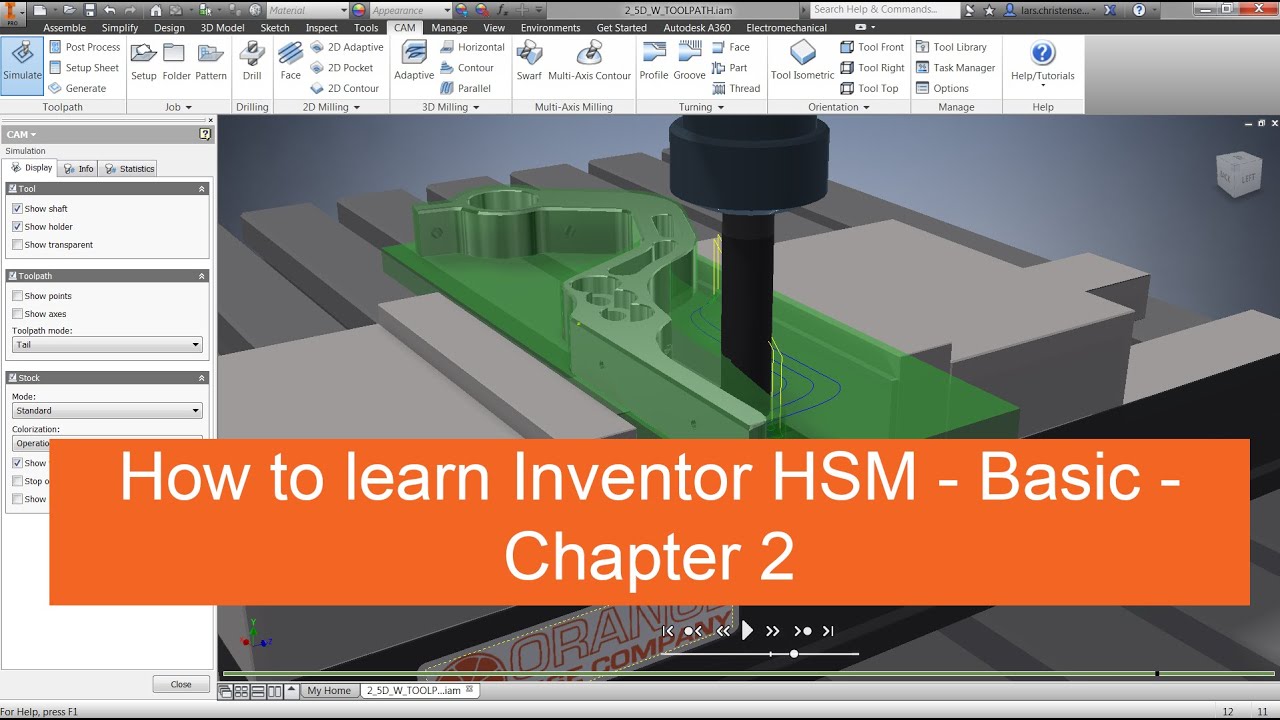 How to learn Inventor HSM - Basic - Chapter 2