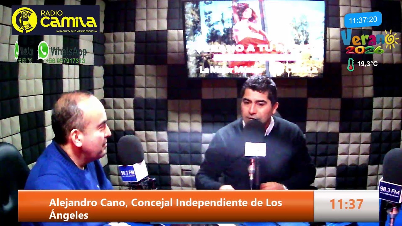 Alejandro Cano, Concejal Independiente de Los Ángeles en vivo por Radio CamilaTV