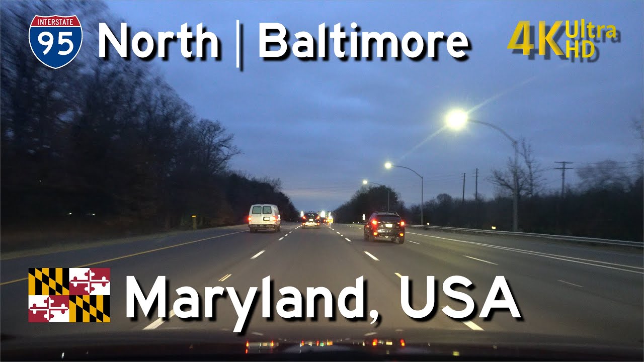 [4K] Early Morning Drive in MARYLAND with Soothing Music - From Laurel to I-95 North
