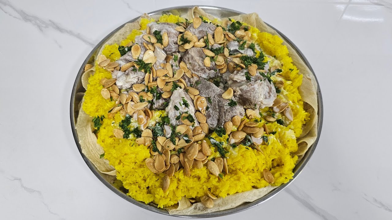 طريقة عمل المنسف الأردني باللحم 😋