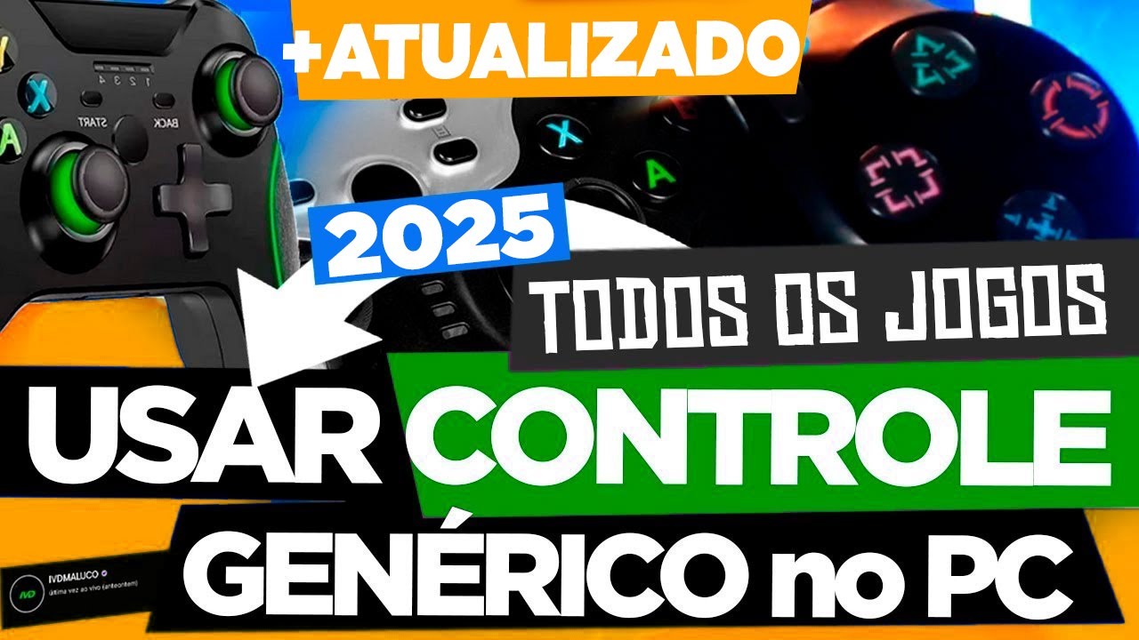 COMO USAR CONTROLE GENÉRICO no PC ✅ [2025] TODOS OS JOGOS