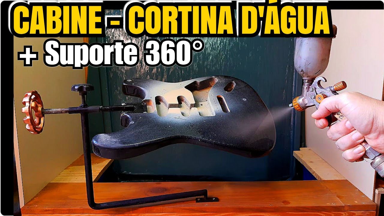 Cabine de Pintura Cortina D'água + Suporte p/ Instrumentos 360°