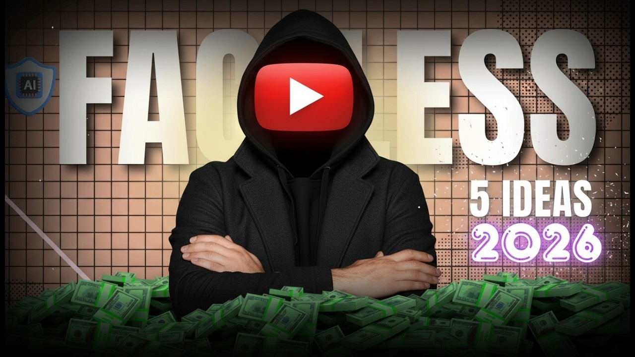 Top 5 Unique Faceless AI YouTube Channel Ideas 2026 | No Face, High Income