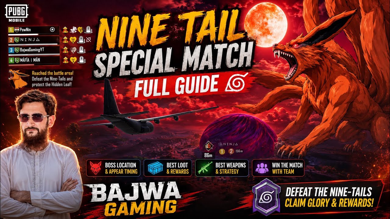 NINE TAILS SPECIAL MATCH FULL GUIDE | HIDDEN NINE TAILS TRIAL ACHIEVEMENT | PUBG MOBILE | BGMI