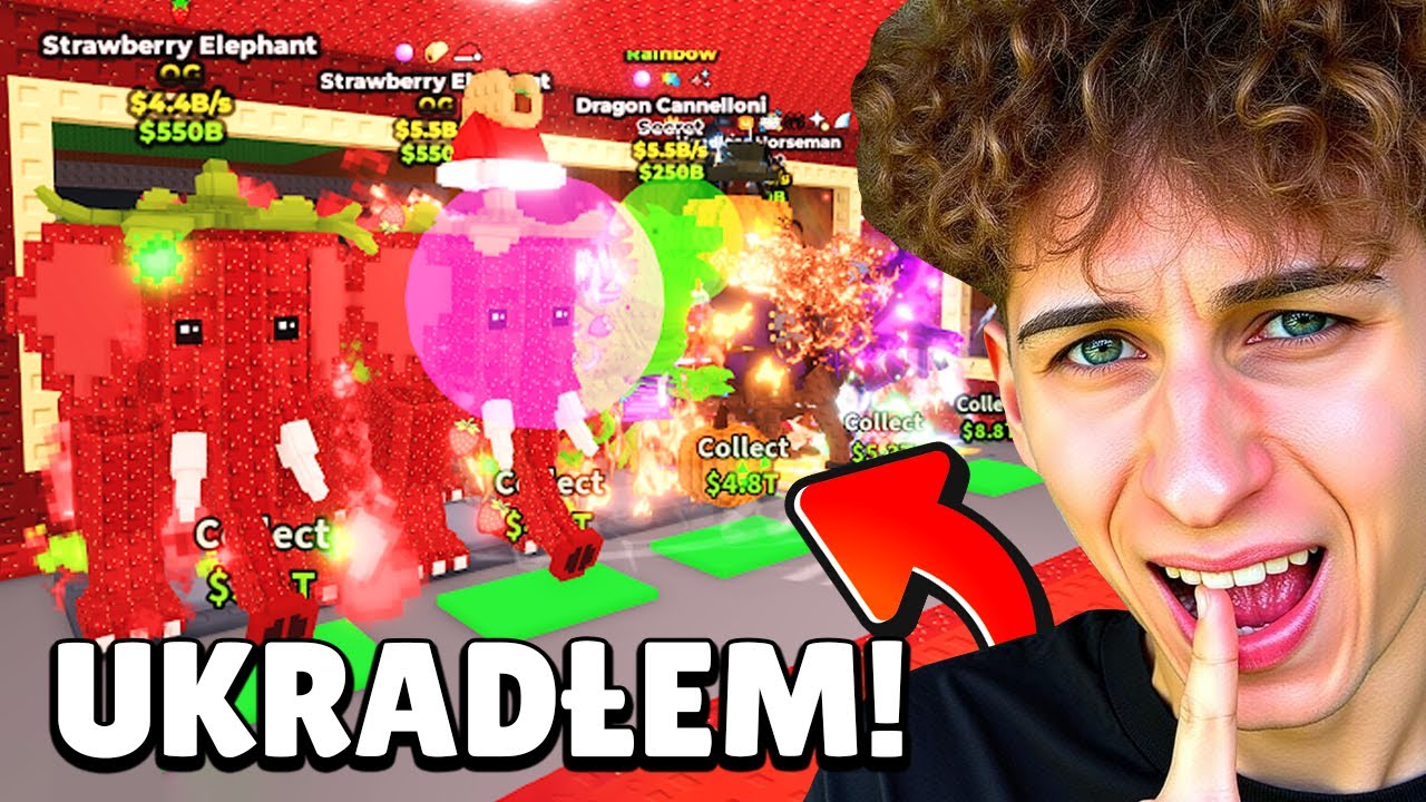 OKRADŁEM BAZE NAJLEPSZEGO YOUTUBERA z POLSKI w STEAL A BRAINROT! 🤯
