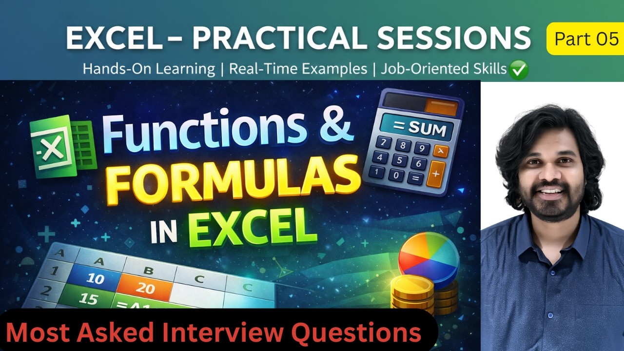 Top Excel Functions & Formulas You Must Know Part 5