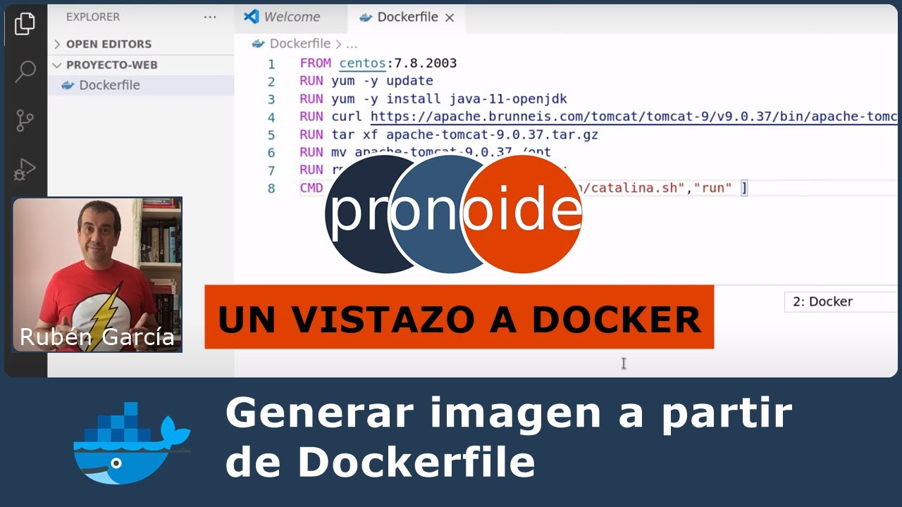 Un vistazo al curso de Docker: Generar imagen a partir de Dockerfile
