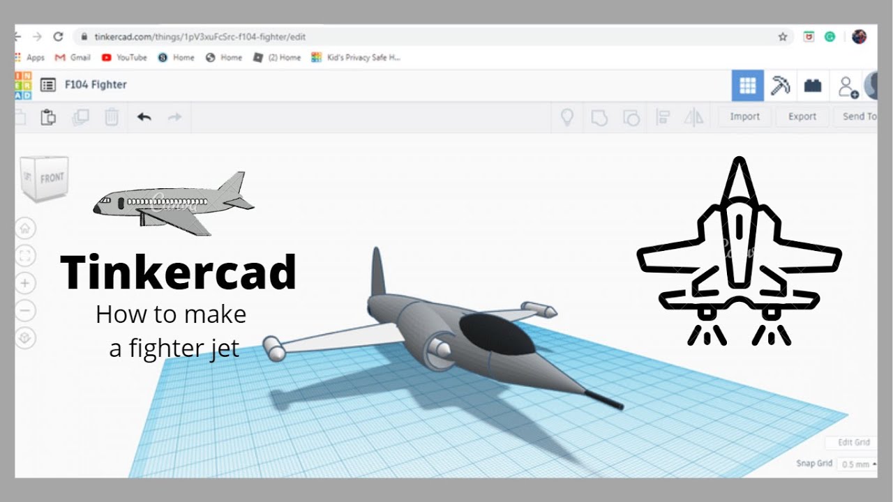 Tinkercad - How To Make A Jet Fighter