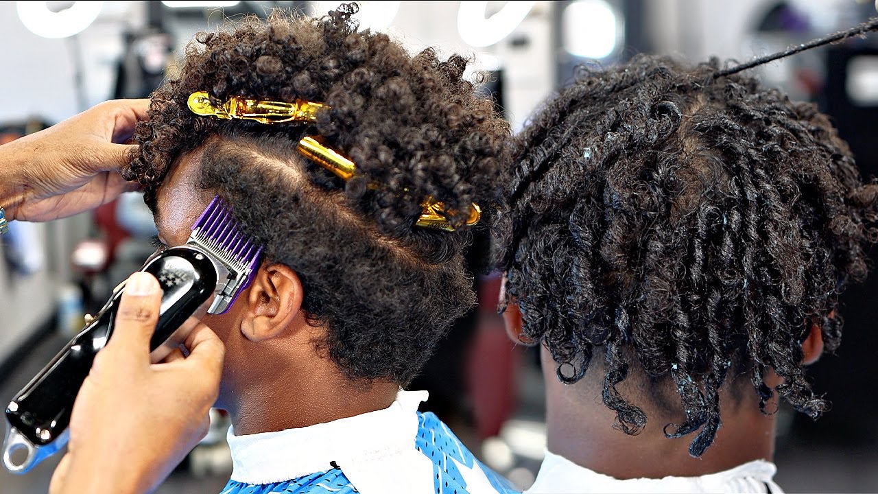 HAIRCUT TUTORIAL: HAND COIL CURLS HIGH TAPER UNDERCUT