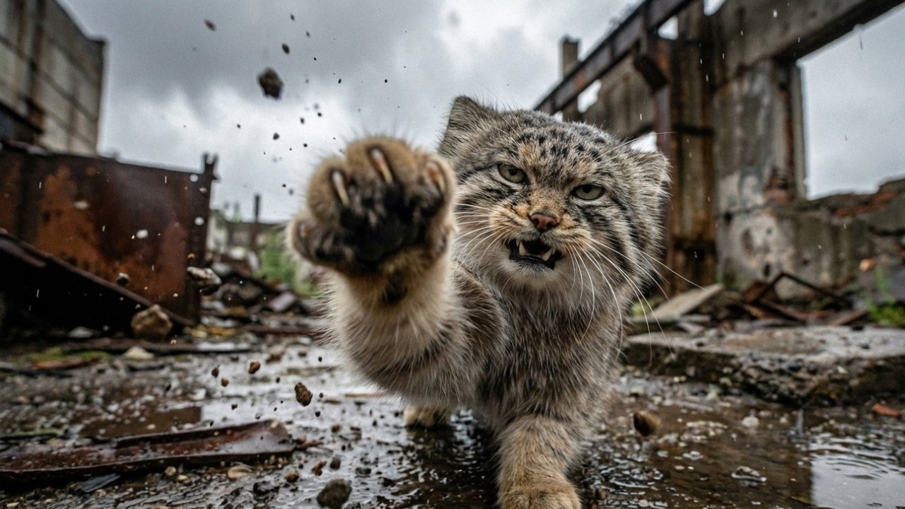 The Brave Pallas’s Cat: A Miracle Journey to Save Her Kittens from the Harsh Barren Lands