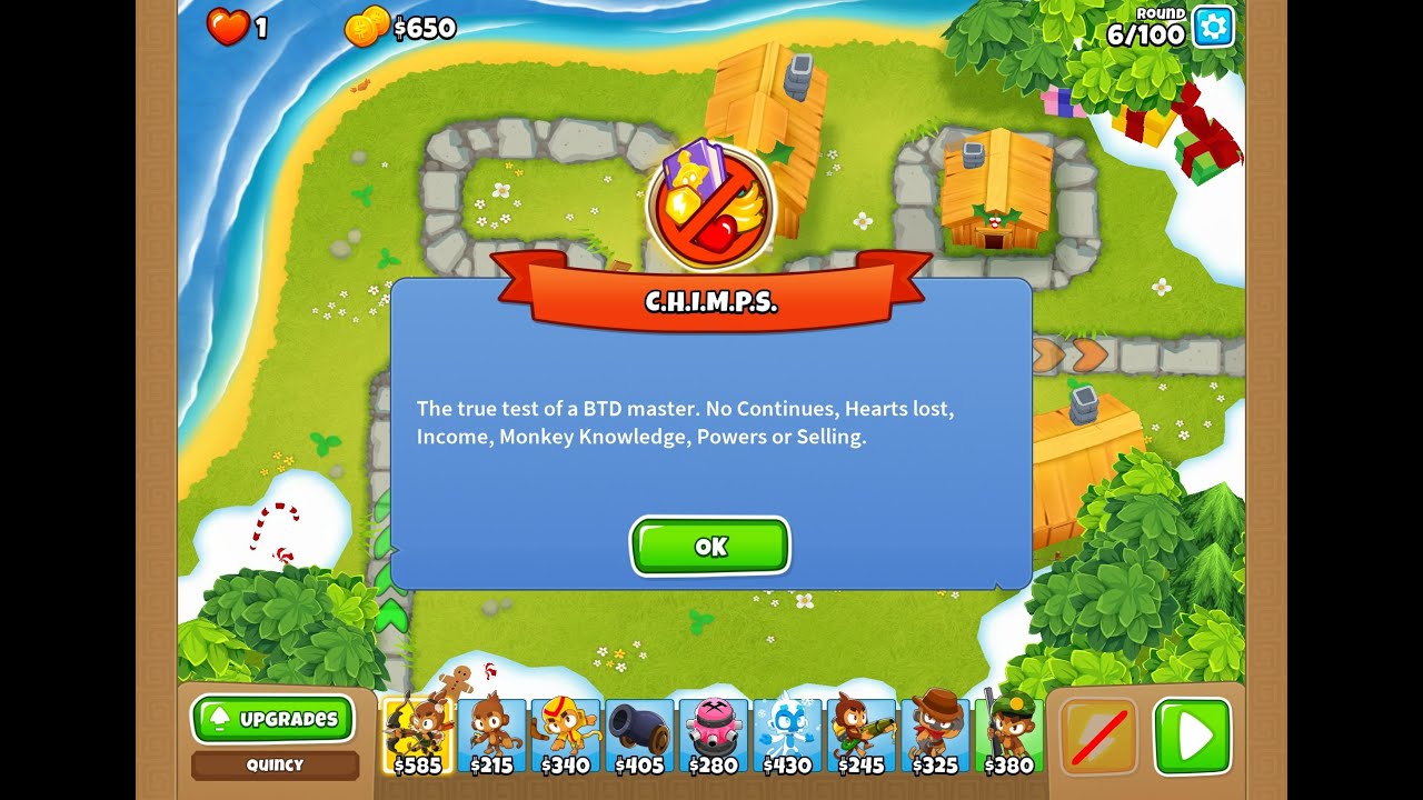 [Bloons TD 6+] Town Center - Chimps (Primary Only) #btd6 #bloonstd6
